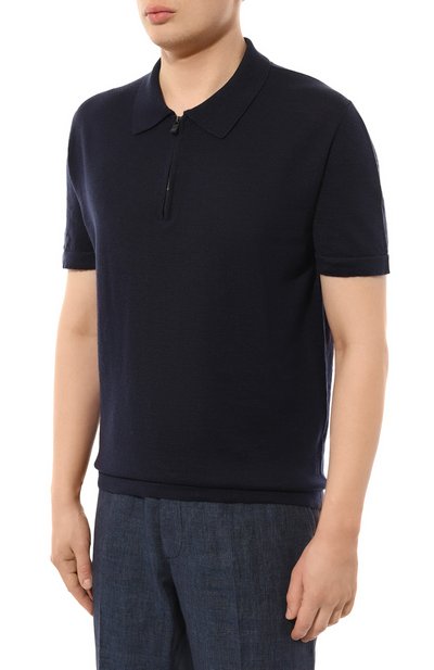 Шерстяное поло KITON темно-синего цвета по цене 99500 руб., арт. UMM052403, фото 3 Шерстяное поло KITON, арт. UMM052403, фото 3