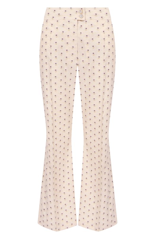 Брюки из хлопка и вискозы Valentino 8B3RB6Y0/A4K Кремовый 8B3RB6Y0/A4K