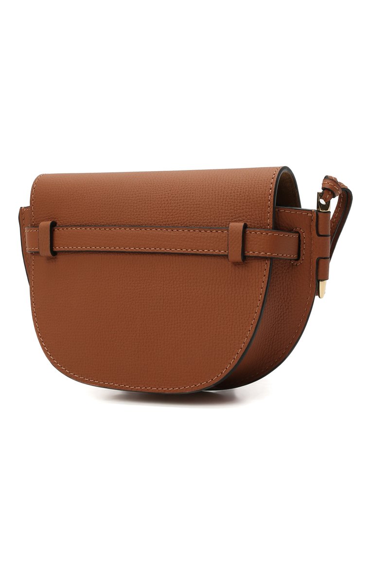 Женская сумка gate mini LOEWE коричневого цвета, арт. A650N46X02 | Фото 3 (Материал: Натуральная кожа; Сумки-технические: Сумки через плечо; Размер: mini; Ремень/цепочка: На ремешке; Драгоценные камни: Проставлено; Материал сплава: Проставлено)