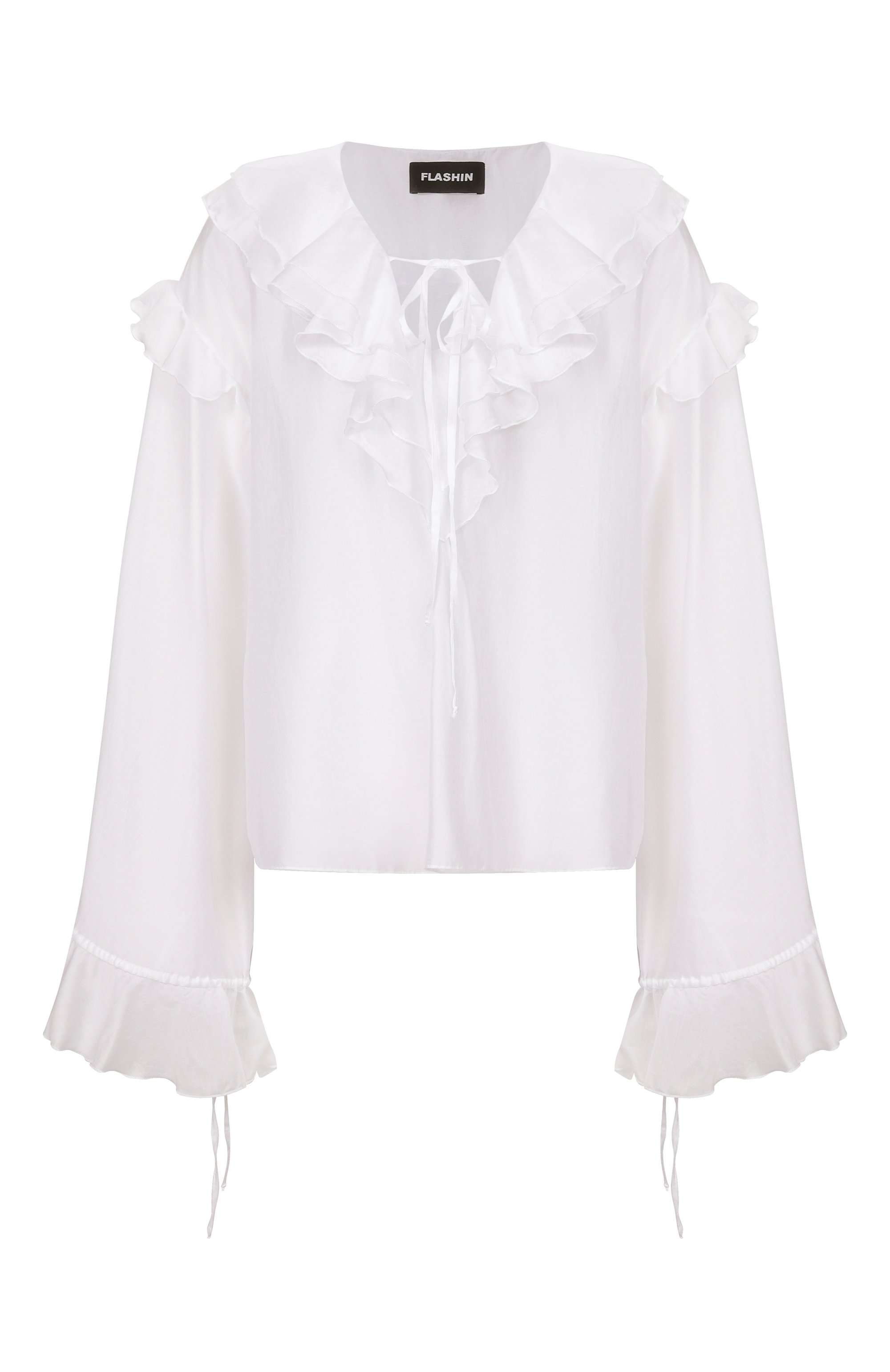 Блузка FLASHIN белого цвета по цене 32000 руб., арт. FS26BB, фото 1 Блузка FLASHIN, арт. FS26BB, фото 1