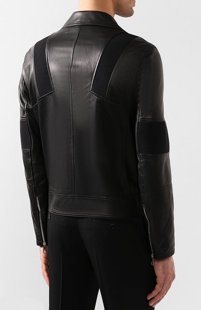 Кожаная косуха NEIL BARRETT, арт. PBPE577C/L700, фото 4