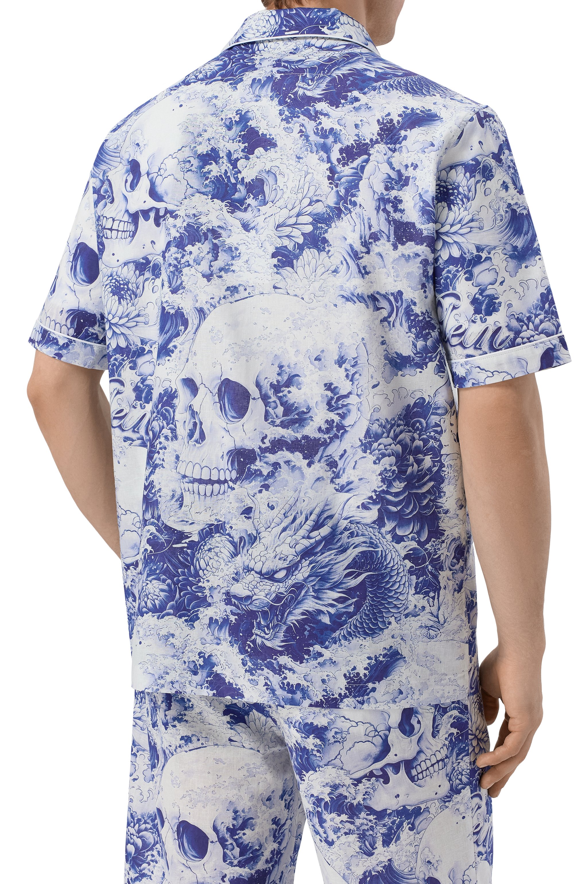 Рубашка изо льна и хлопка PHILIPP PLEIN, арт. SAFC MRP2551 PTE003N, фото 4