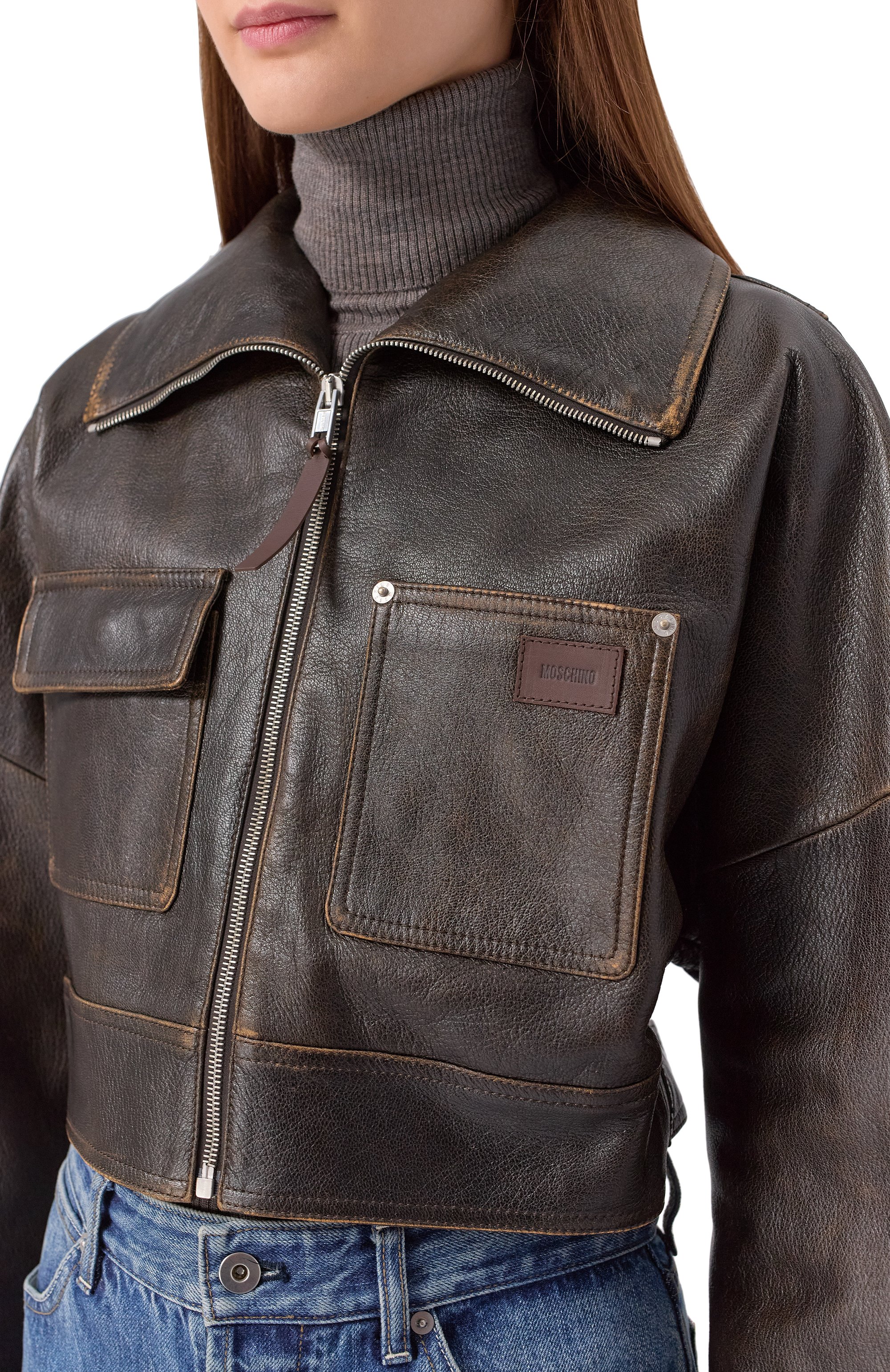 Кожаная куртка MOSCHINO, арт. A3703/5471, фото 5