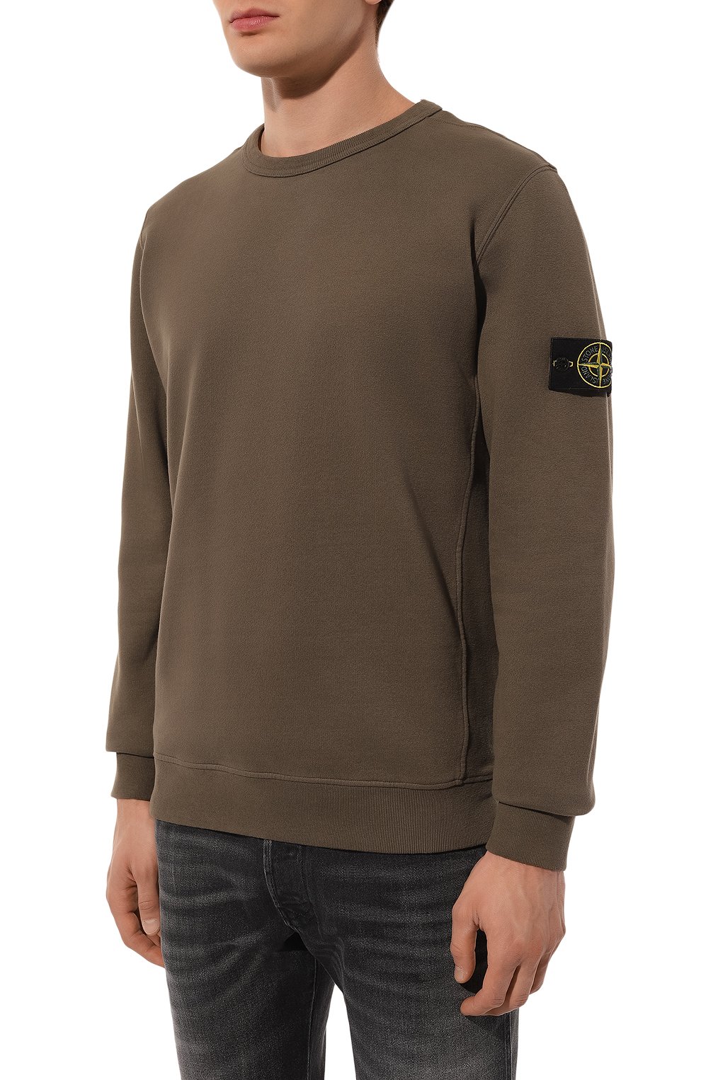 Хлопковый свитшот STONE ISLAND хаки цвета по цене 39900 руб., арт. 811562420, фото 3 Хлопковый свитшот STONE ISLAND, арт. 811562420, фото 3