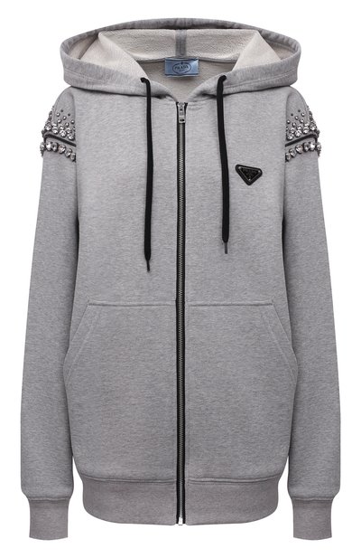 Женский хлопковый кардиган PRADA, арт. 138587-1ZXU-F02PL-212