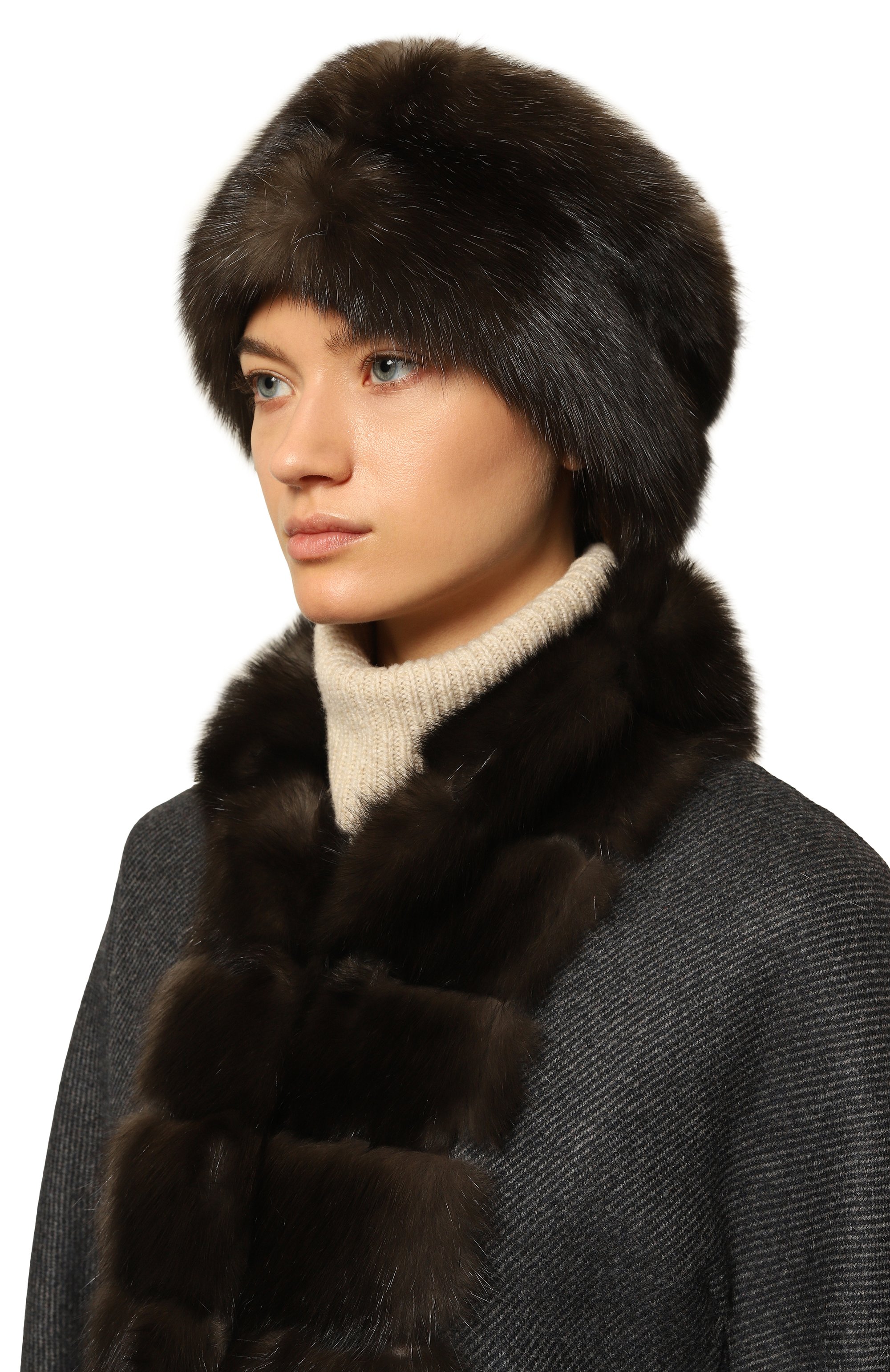 Шапка-кубанка из меха норки и соболя VICTORIA KUSENKOVA, арт. 060213904455, фото 2