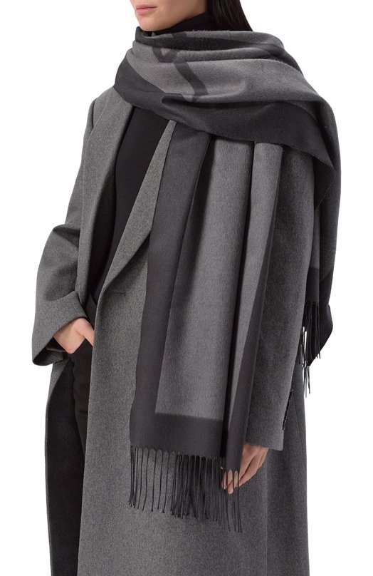 Шелковый шарф Saint Laurent 794861/3Y009 Серый  794861/3Y009 Фото 2