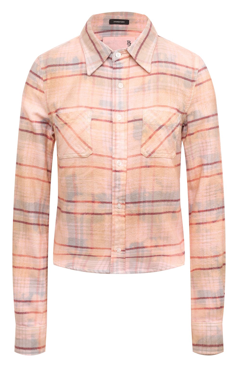 Хлопковая рубашка R13 розового цвета по цене 53950 руб., арт. R13WR311-R409B, фото 1 Хлопковая рубашка R13, арт. R13WR311-R409B, фото 1