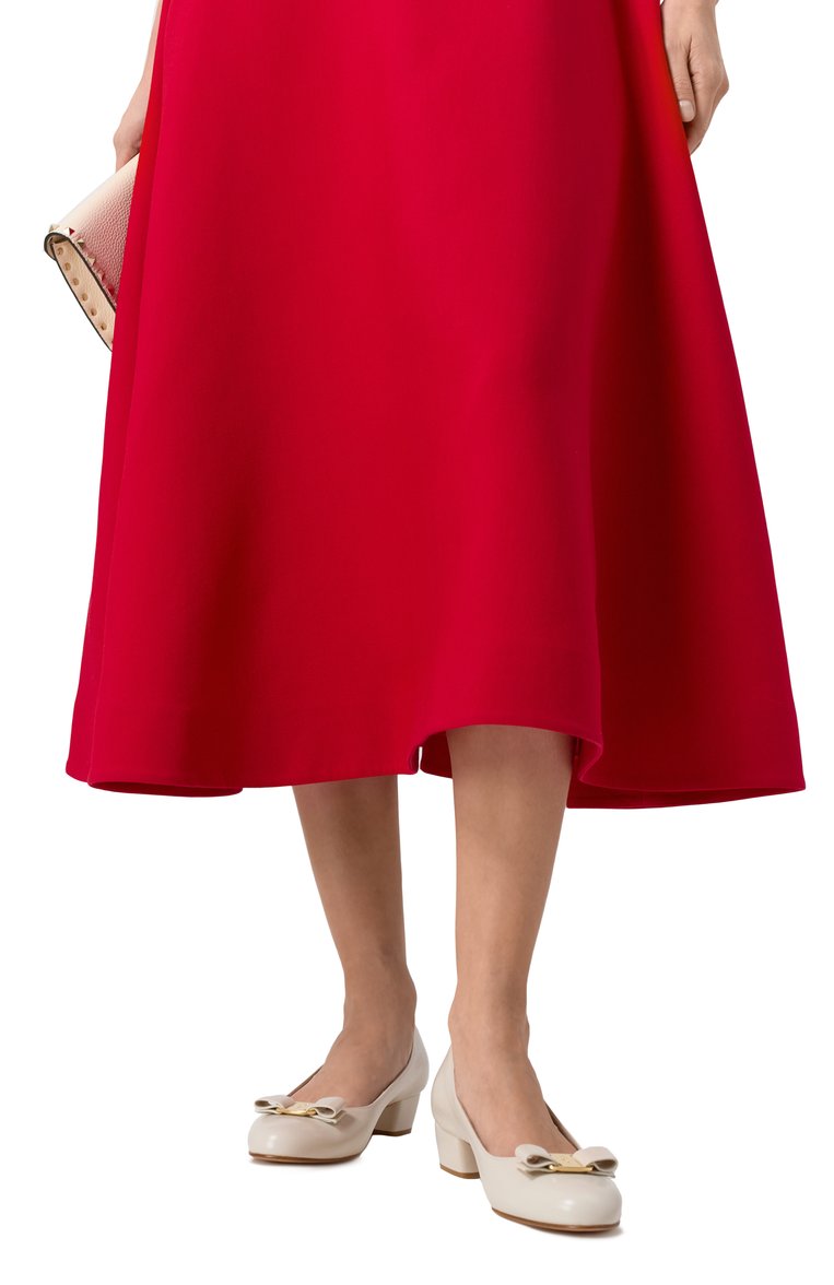Женские кожаные туфли vara 1 FERRAGAMO кремового цвета, арт. 01B221/779604 | Фото 3 (Материал внешний: Натуральная кожа; Каблук высота: Низкий; Подошва: Плоская; Материал внутренний: Натуральная кожа; Каблук тип: Устойчивый)