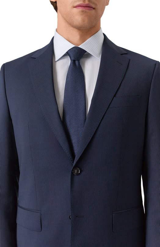 Шелковый галстук Canali 18/HJ04366 Синий  18/HJ04366 Фото 2