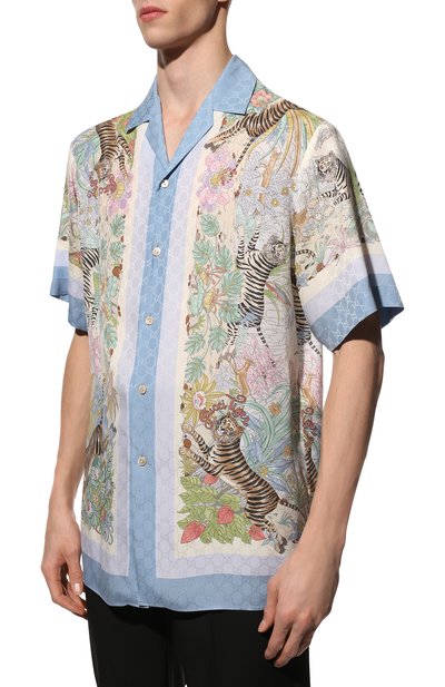 Шелковая рубашка GUCCI, арт. 685929/ZAIKL, фото 3