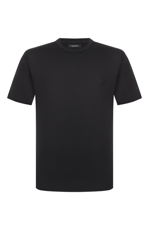 Хлопковая футболка Stefano Ricci MNH6105150/TE0001 Чёрный MNH6105150/TE0001