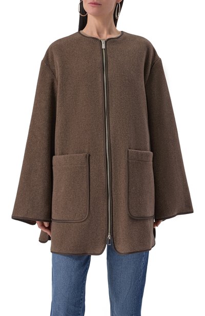 Шерстяное полупальто TOTEME, арт. 251-WR04262-FB0039, фото 3