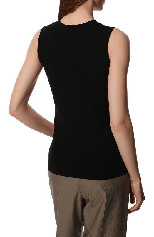 Топ из вискозы Giorgio Armani 8NAH30/AM05Z Чёрный  8NAH30/AM05Z Фото 4