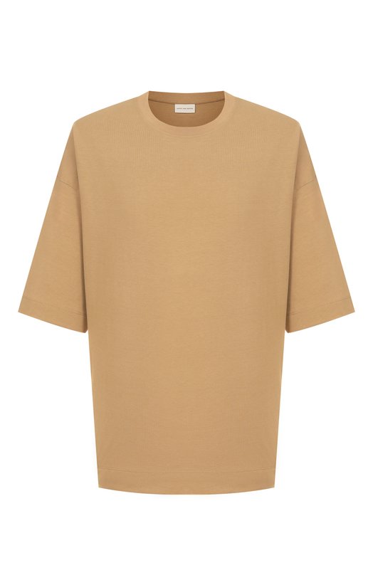 Хлопковая футболка Dries Van Noten 021112-2603-103 Бежевый 021112-2603-103