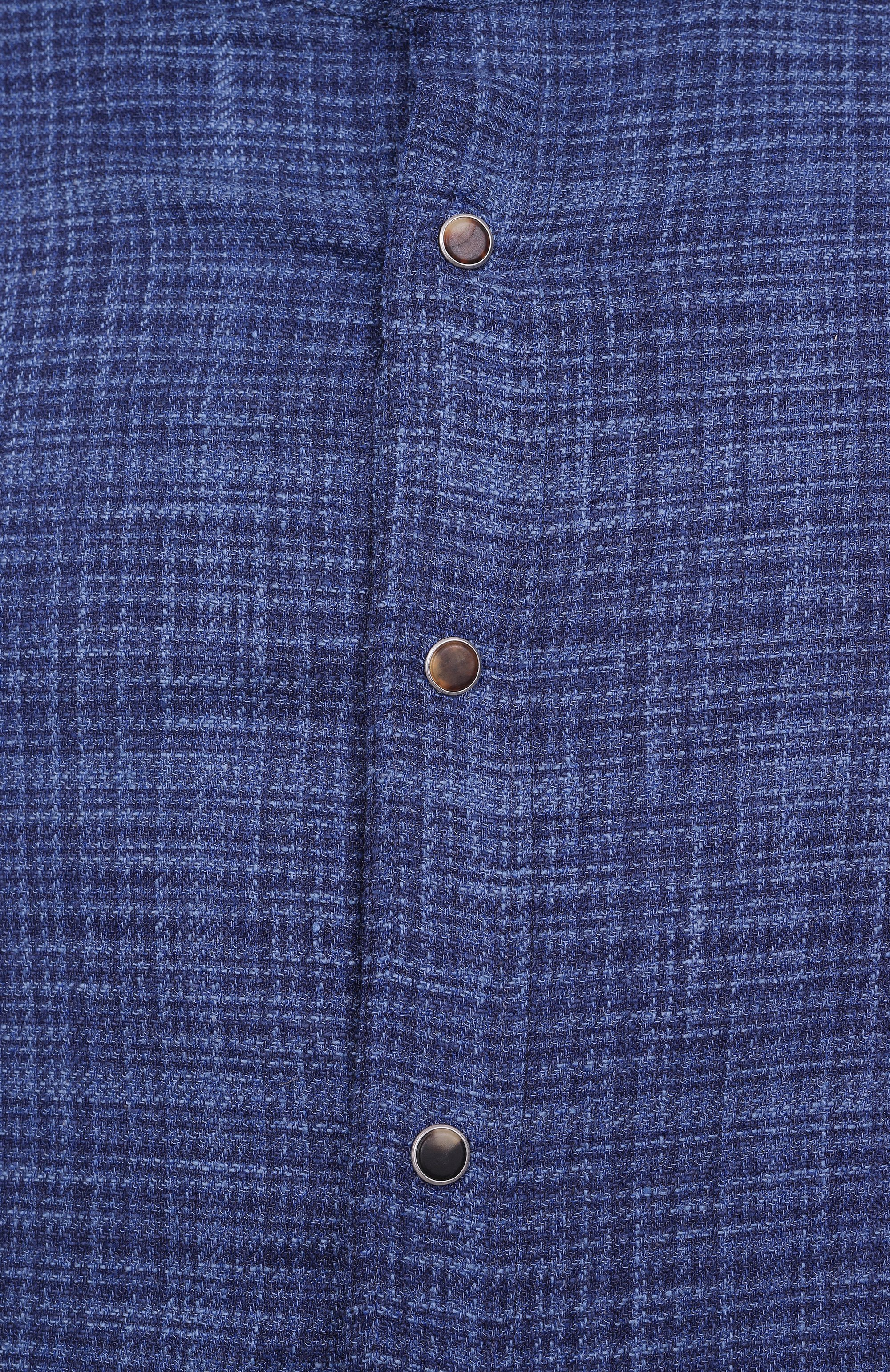 Рубашка из шерсти и шелка KITON синего цвета по цене 149000 руб., арт. UMCMARK0617E14, фото 6 Рубашка из шерсти и шелка KITON, арт. UMCMARK0617E14, фото 6