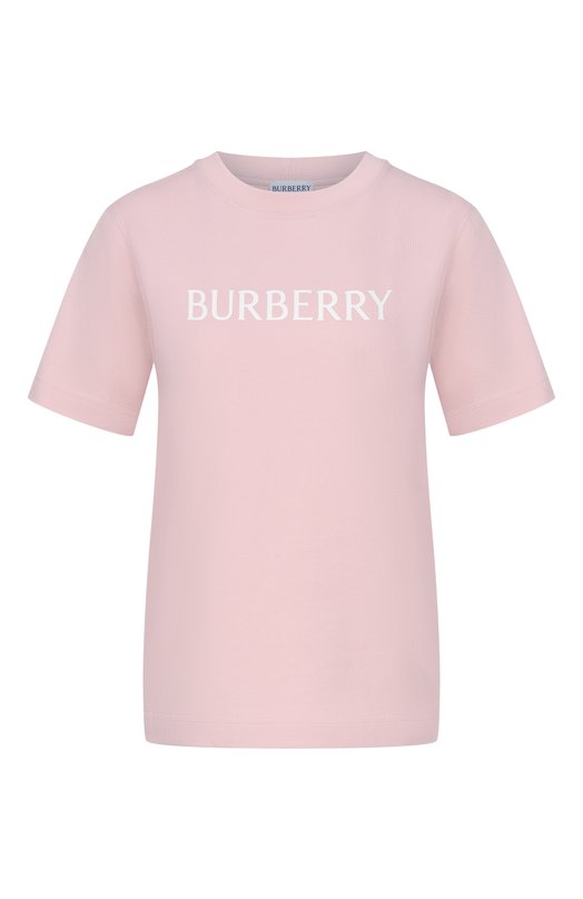 Хлопковая футболка Burberry 8118976 Розовый 8118976