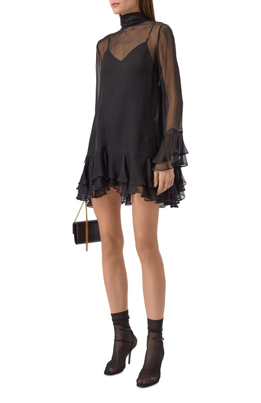 Текстильные ботильоны Kaia 95 Alevi Milano L26S7001.R.0116997/NET Чёрный  L26S7001.R.0116997/NET Фото 3