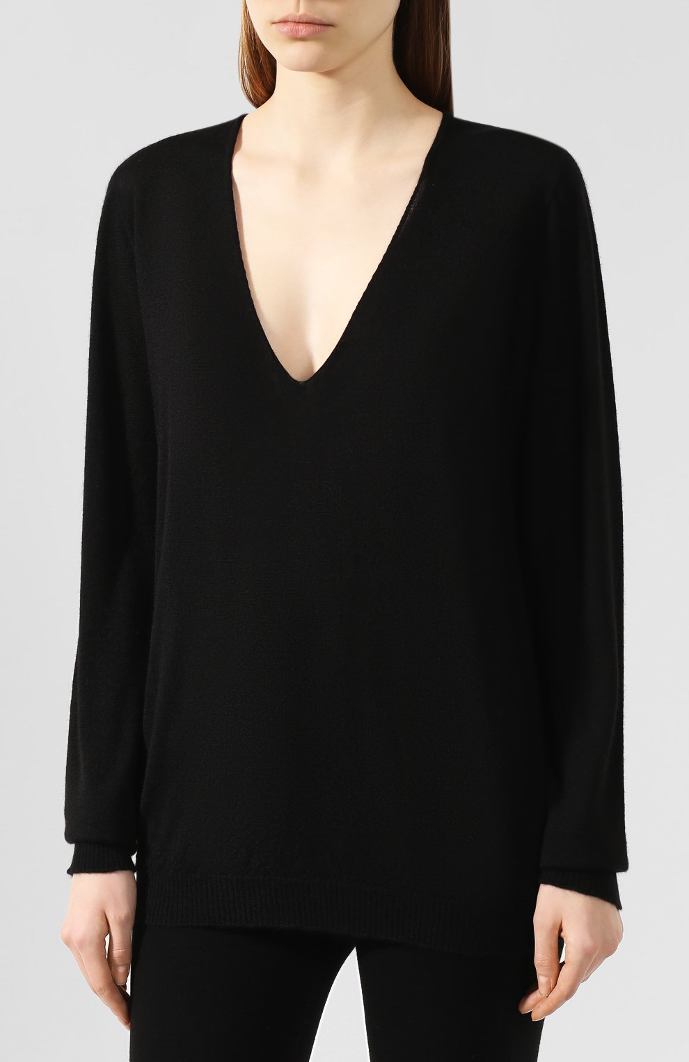 Кашемировый пуловер RICK OWENS черного цвета по цене 44400 руб., арт. RP20S1623/WS, фото 3 Кашемировый пуловер RICK OWENS, арт. RP20S1623/WS, фото 3