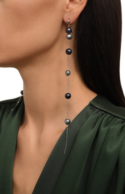 Серьги VIEN серебряного цвета по цене 21900 руб., арт. 2324-151P, фото 2 Серьги VIEN, арт. 2324-151P, фото 2