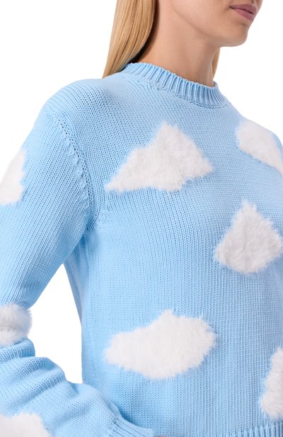 Свитер MOSCHINO голубого цвета по цене 67200 руб., арт. A0936/0507, фото 5 Свитер MOSCHINO, арт. A0936/0507, фото 5