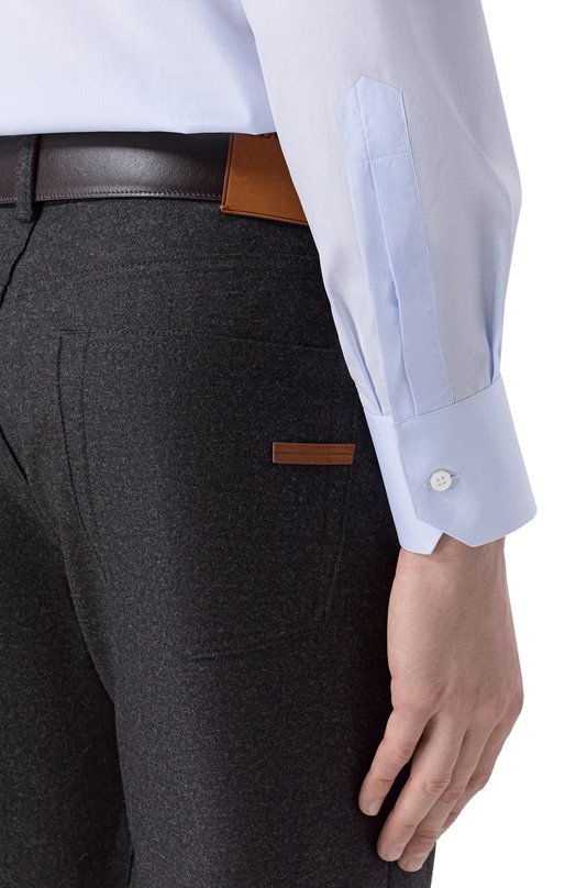 Хлопковая сорочка Stefano Ricci MC003678/BZ1752 Голубой  MC003678/BZ1752 Фото 5