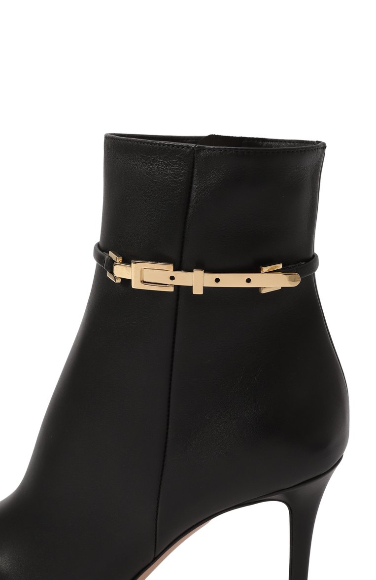 Женские кожаные ботильоны carrey 85 GIANVITO ROSSI черного цвета, арт. G73063.85RIC.VGINER0 | Фото 7 (Подошва: Плоская; Материал внешний: Натуральная кожа; Материал внутренний: Натуральная кожа; Каблук высота: Высокий; Каблук тип: Шпилька; Материал утеплителя: Без утеплителя)