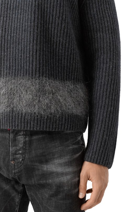 Шерстяной свитер Dsquared2 S74HA1547/D13150 Серый  S74HA1547/D13150 Фото 5