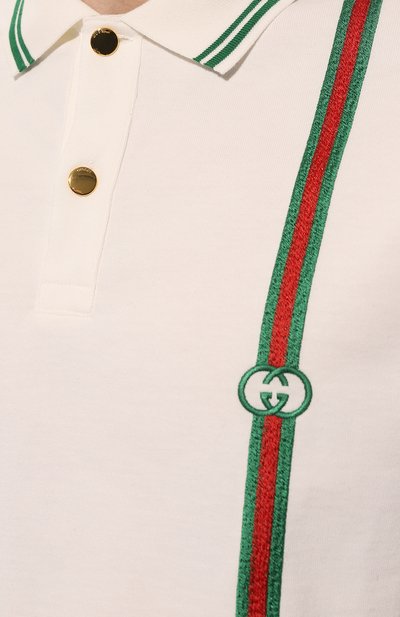 Хлопковое поло GUCCI, арт. 628338 XJCQR, фото 5