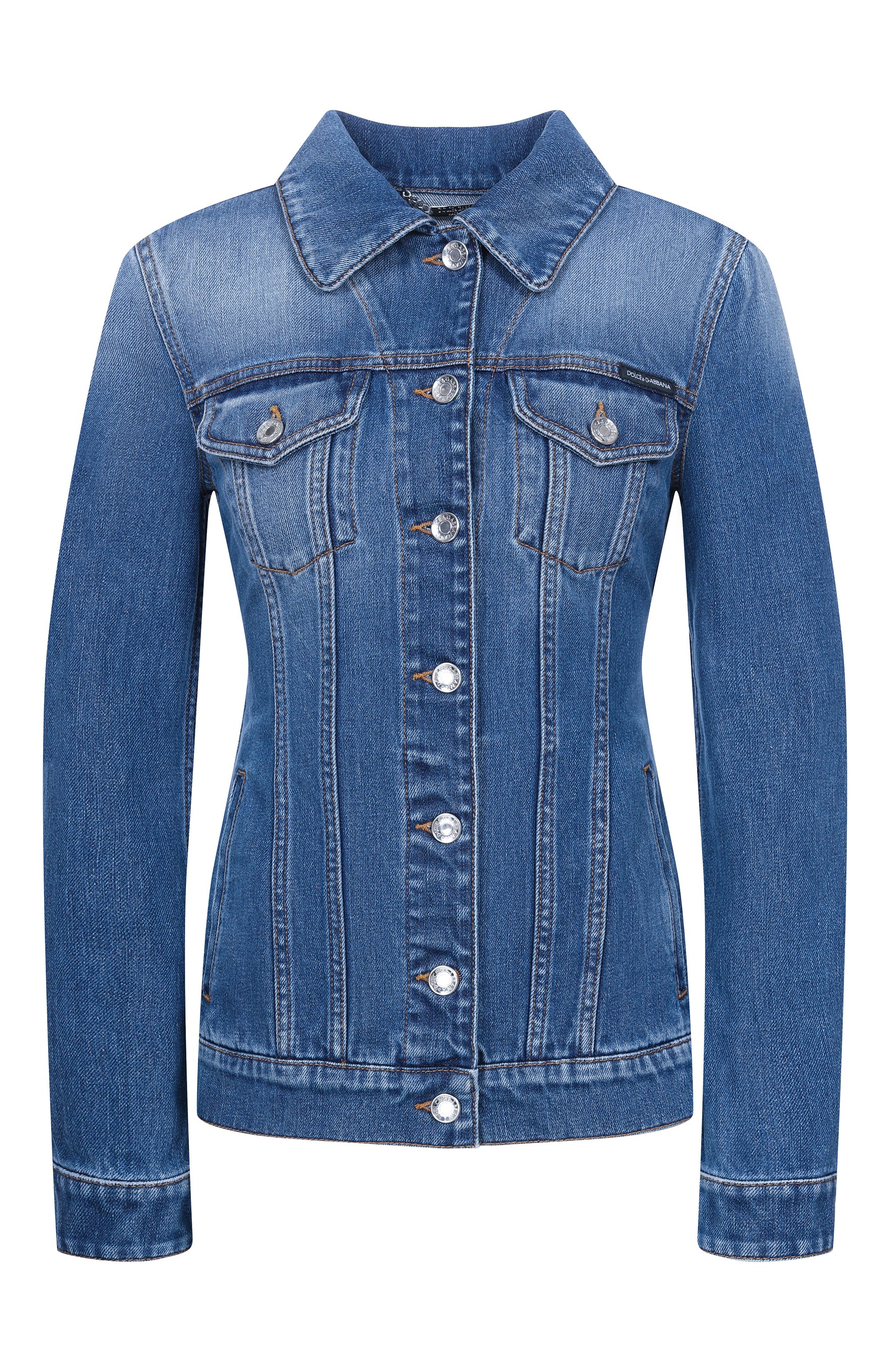 Джинсовая куртка DOLCE & GABBANA синего цвета по цене 191500 руб., арт. F9T00D/G80C5, фото 1 Джинсовая куртка DOLCE & GABBANA, арт. F9T00D/G80C5, фото 1