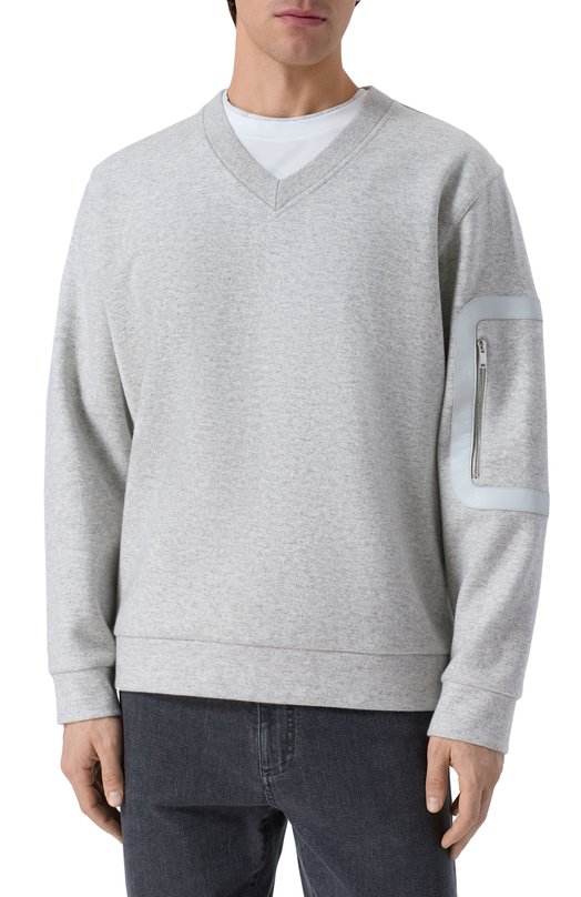 Свитшот из шерсти и кашемира MVST M25.1PM.H002/15951 Серый  M25.1PM.H002/15951 Фото 3