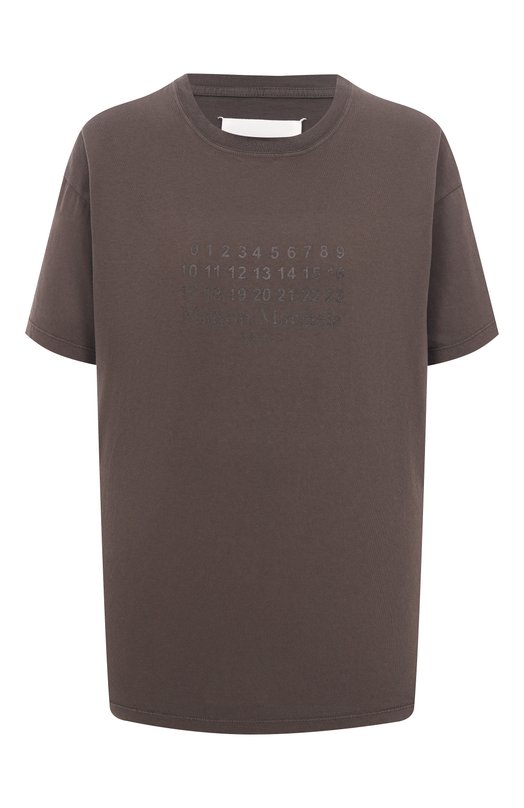 Хлопковая футболка Maison Margiela S29GC0307/S24575 Коричневый S29GC0307/S24575