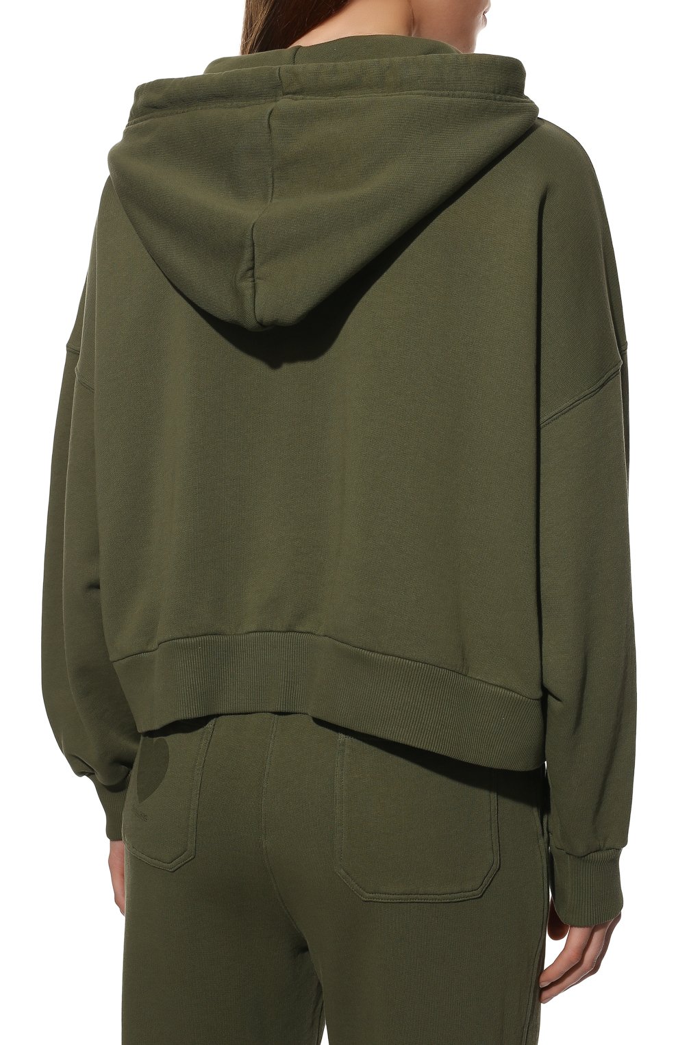 Хлопковое худи REDVALENTINO хаки цвета по цене 38200 руб., арт. XR3MF09B/6E3, фото 4 Хлопковое худи REDVALENTINO, арт. XR3MF09B/6E3, фото 4