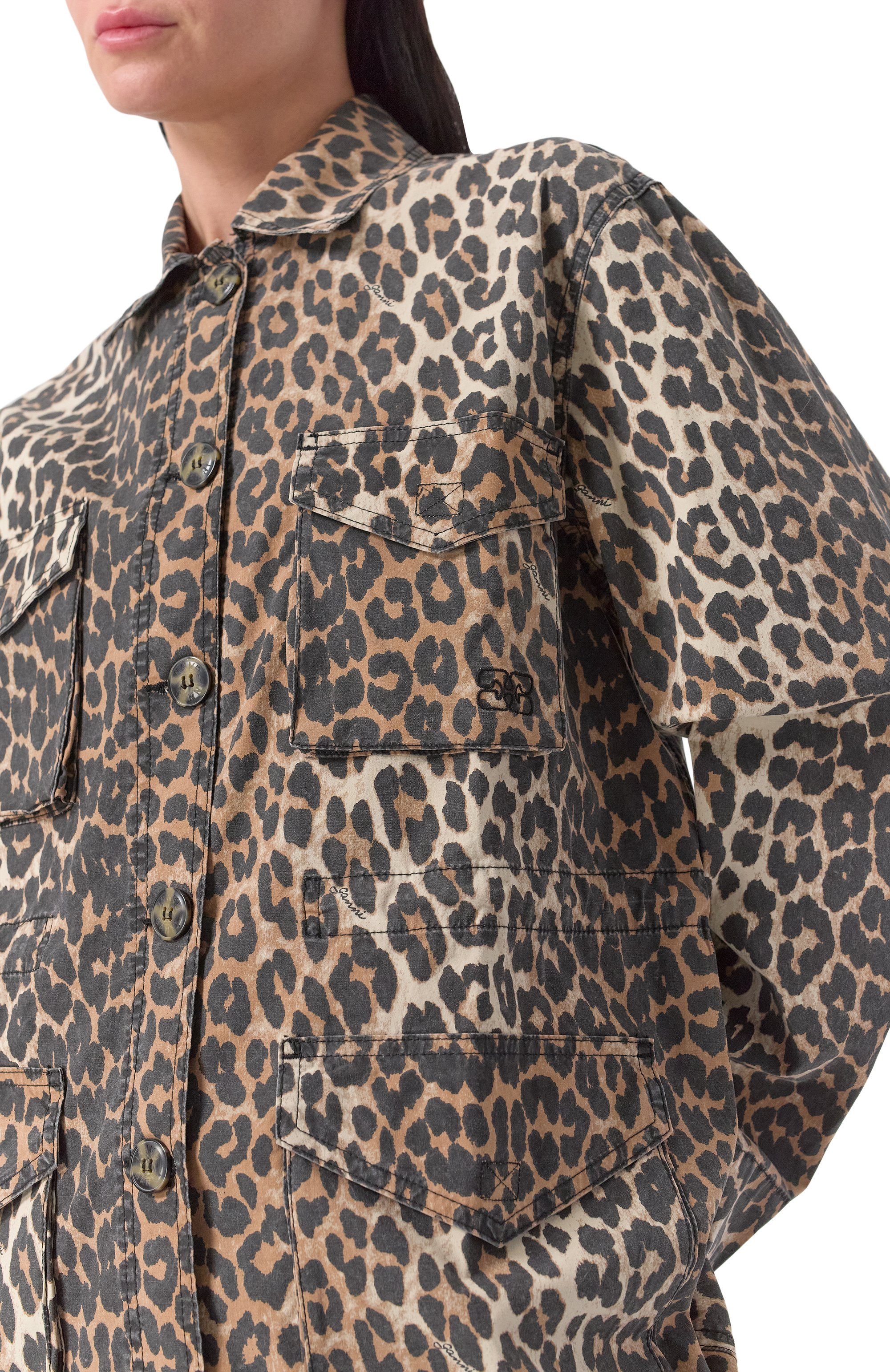 Хлопковая куртка GANNI, арт. F8880/6635, фото 5