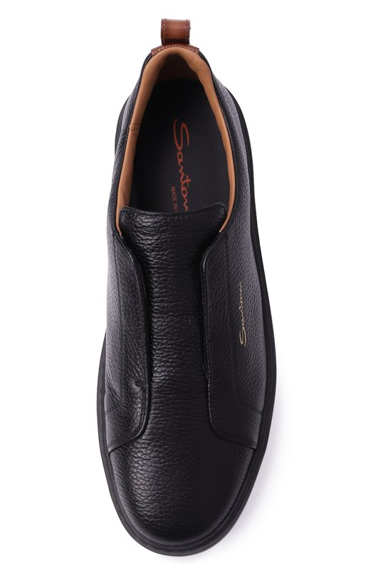 Кожаные кеды Cleanic Santoni MBCG21995NEATLLD Чёрный  MBCG21995NEATLLD Фото 6