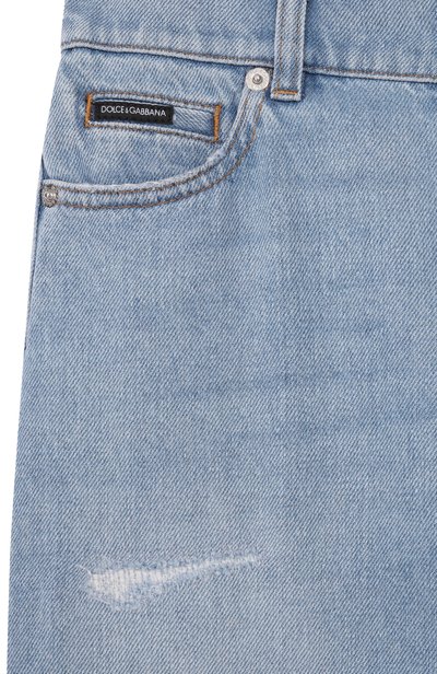 Джинсы DOLCE & GABBANA голубого цвета по цене 47800 руб., арт. L42F92/LDD95, фото 3 Джинсы DOLCE & GABBANA, арт. L42F92/LDD95, фото 3