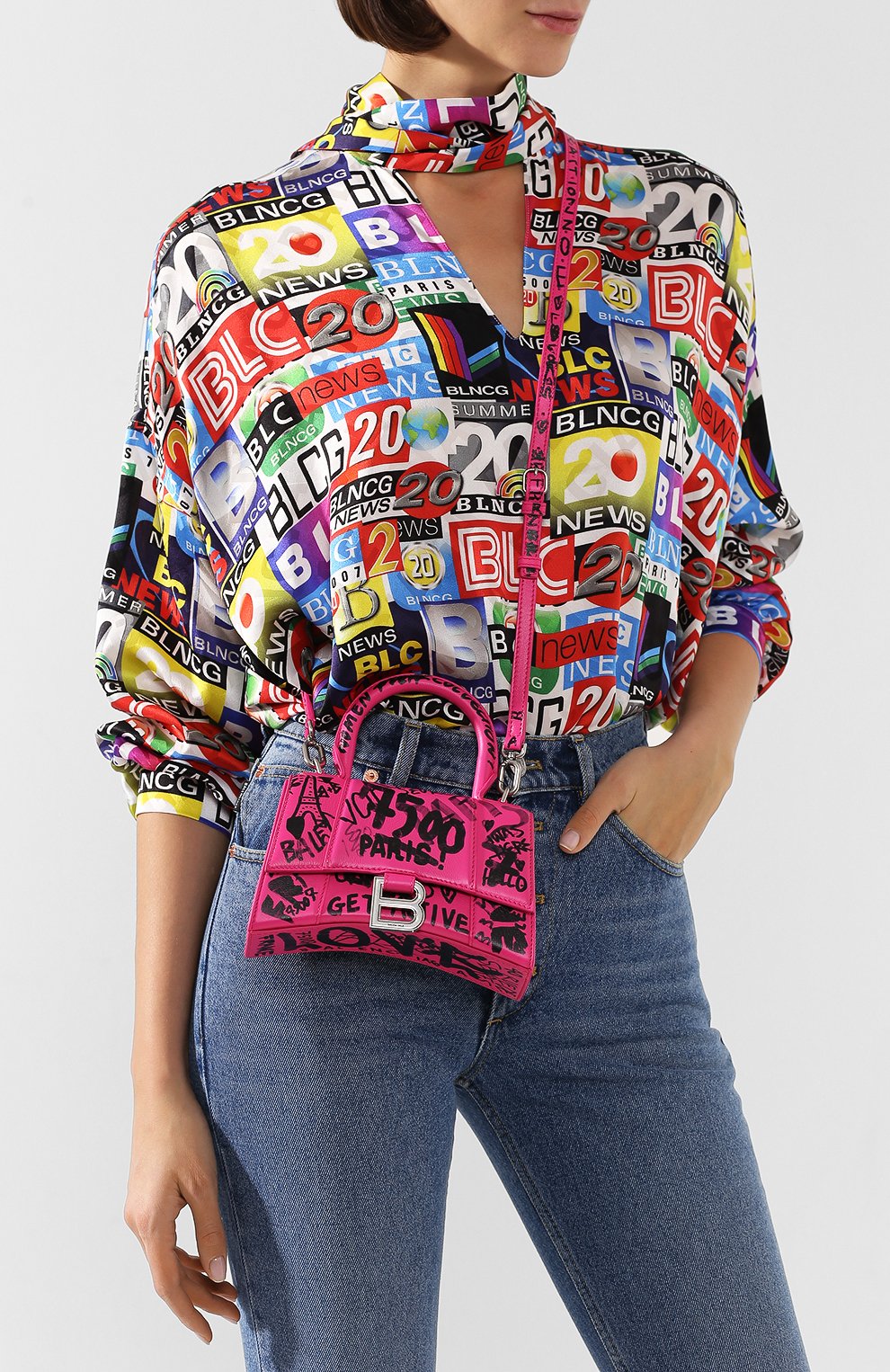 Сумка hourglass xs BALENCIAGA, арт. 592833/1BWLY, фото 5