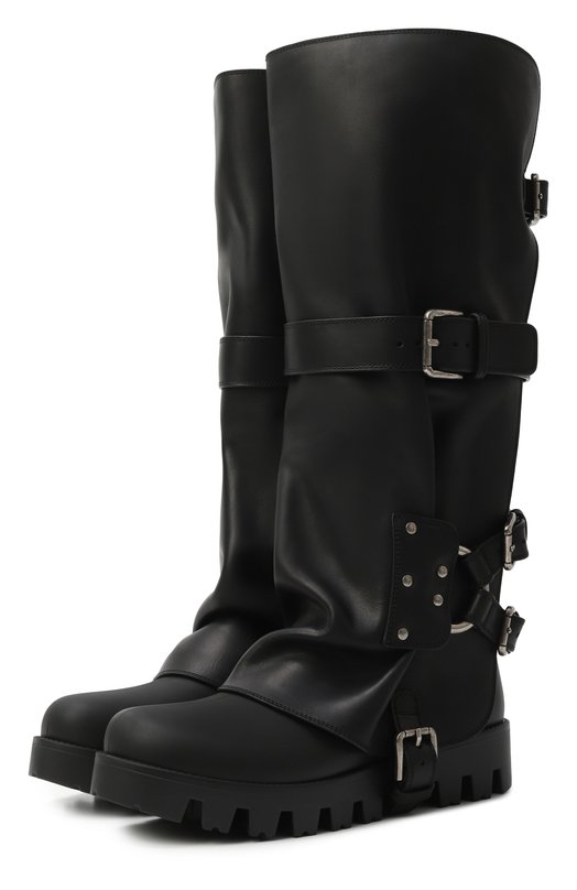 Комбинированные сапоги Pioggia Dolce & Gabbana CU1288/AX872 Чёрный CU1288/AX872