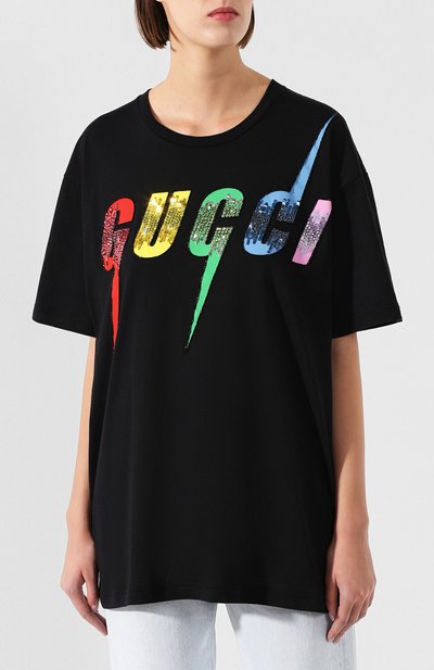 Хлопковая футболка GUCCI, арт. 539081/XJA2H, фото 3