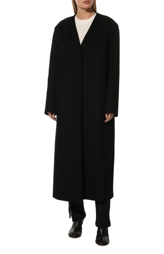 Пальто из шерсти и кашемира Agreeg 14010478 Чёрный  14010478 Фото 3