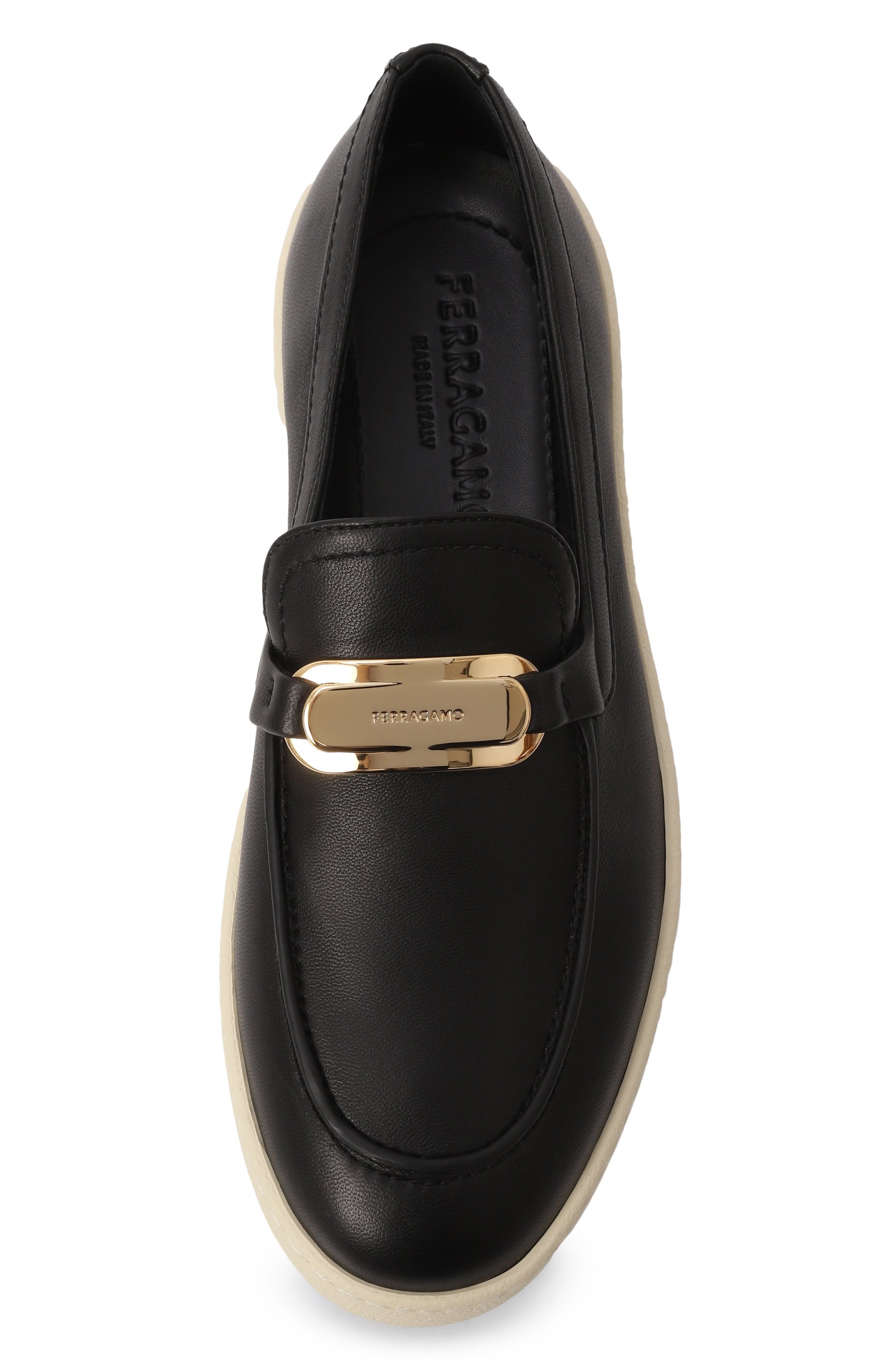 Кожаные лоферы new vara FERRAGAMO черного цвета по цене 86350 руб., арт. 030627/775026, фото 6 Кожаные лоферы new vara FERRAGAMO, арт. 030627/775026, фото 6