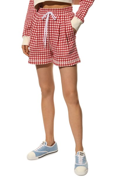 Хлопковые шорты MIU MIU, арт. MJP271-10OP-F0976, фото 3