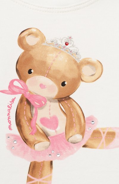 Хлопковый лонгслив MONNALISA, арт. 396602S9, фото 3