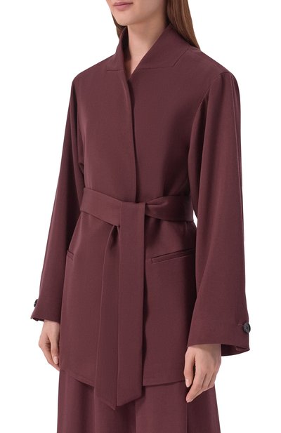 Жакет из шерсти и шелка KITON бордового цвета по цене 533000 руб., арт. D60514K0512I, фото 3 Жакет из шерсти и шелка KITON, арт. D60514K0512I, фото 3
