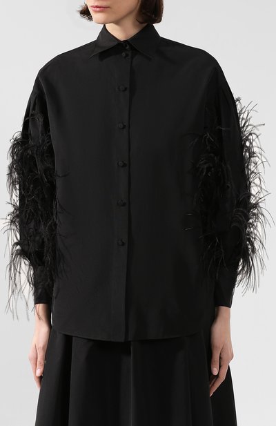 Рубашка с отделкой перьями VALENTINO, арт. TB3AB15M4H2, фото 3