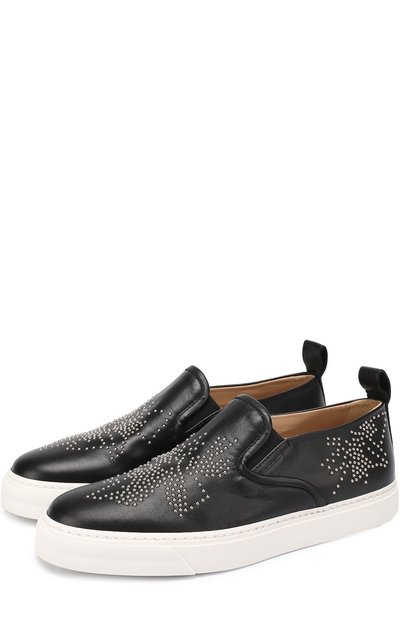 Кожаные слипоны ivy с заклепками CHLOÉ, арт. CH26142/E75, фото 1