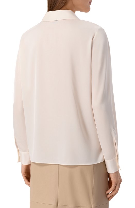 Шелковая рубашка BOSS 50557203 Кремовый  50557203 Фото 4