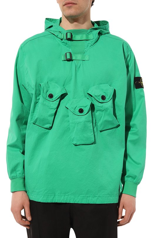 Хлопковый анорак Stone Island 751510110 Зелёный  751510110 Фото 3
