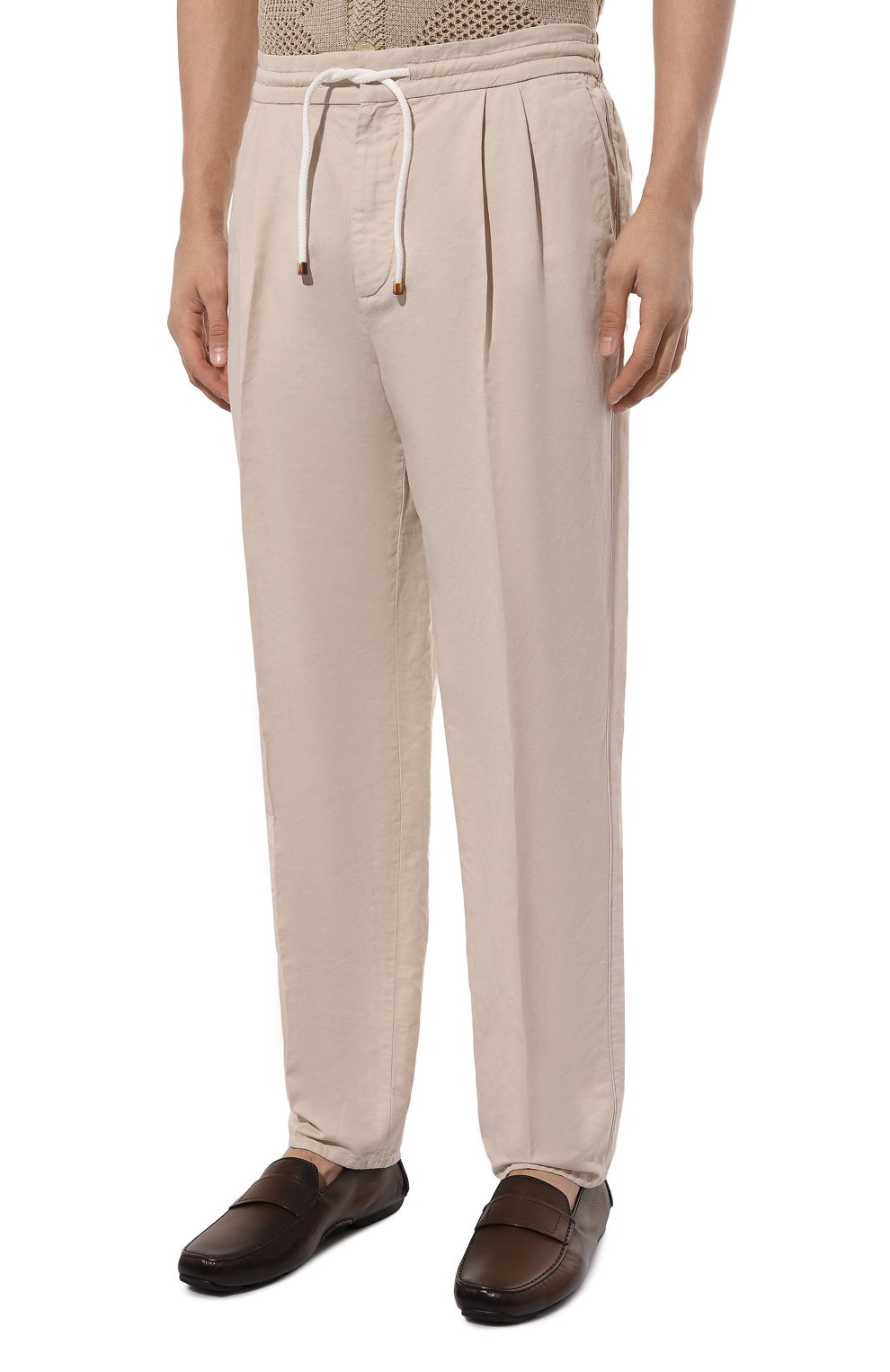 Брюки изо льна и хлопка BRUNELLO CUCINELLI, арт. M291DE1710, фото 3