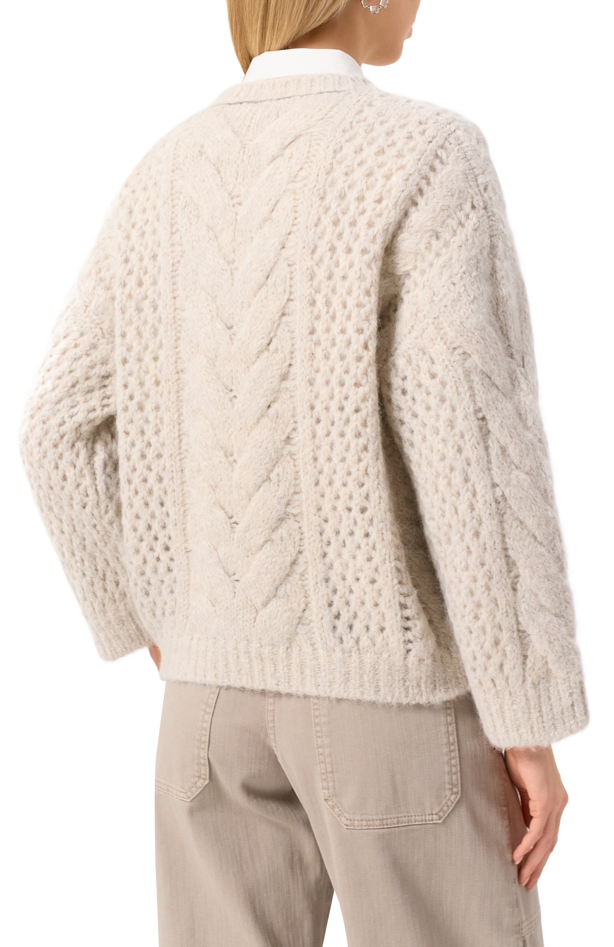 Шерстяной свитер BRUNELLO CUCINELLI, арт. MDU336110, фото 4